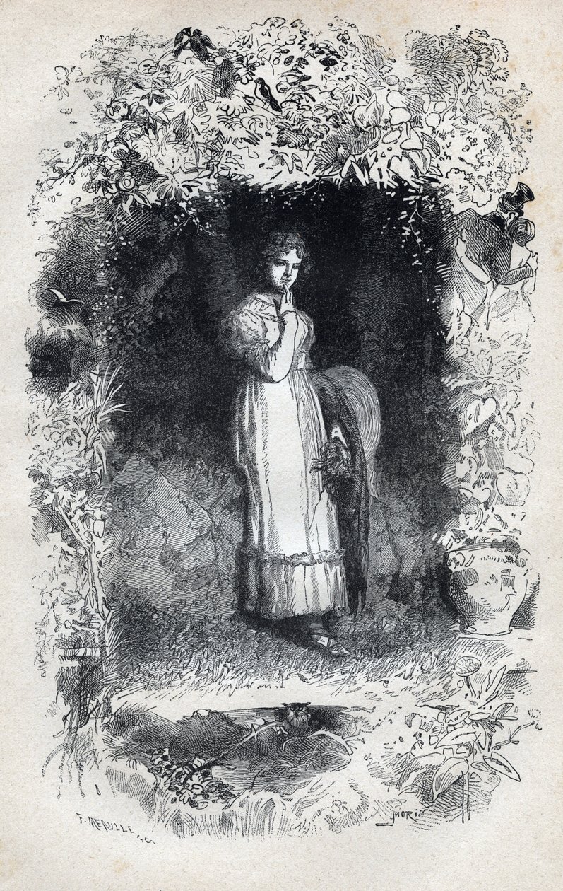 Portret zakochanej Fantine autorstwa Tolomyesa - Ilustracja Gustave