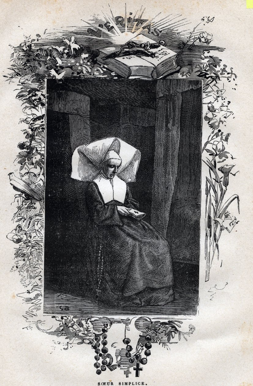 Portret siostry Simplice - ilustracja Gustave