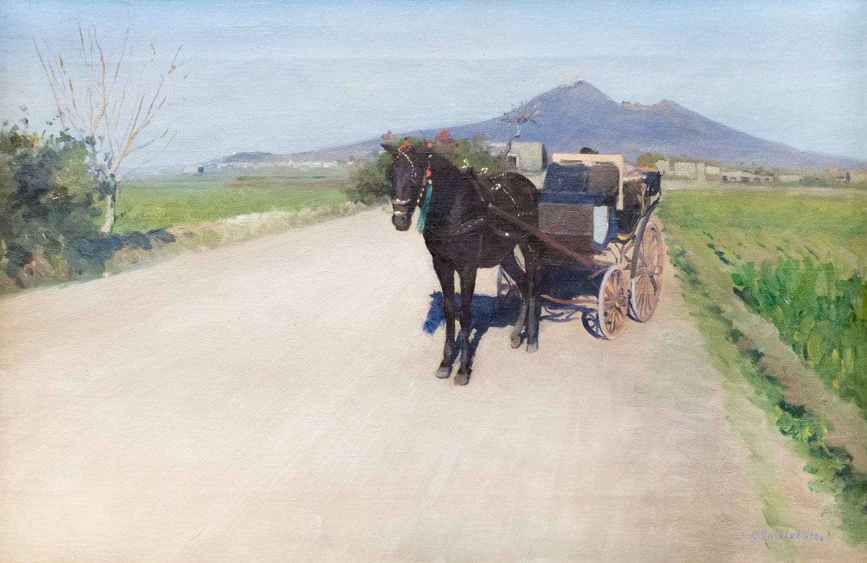 Droga w Neapolu, ok. 1872 (olej na płótnie) autorstwa Gustave Caillebotte