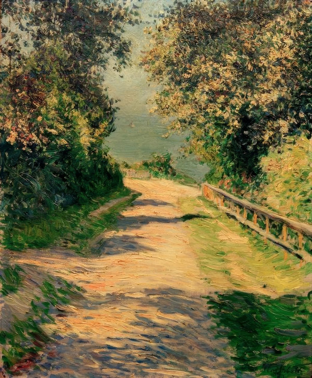 Aleja willi kwiatów, Trouville autorstwa Gustave Caillebotte