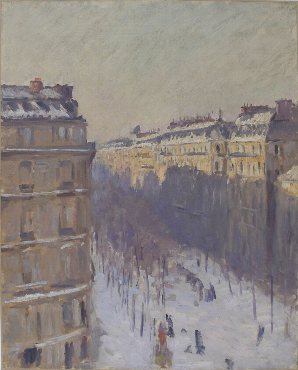 Bulwar Haussmanna, efekt śniegu, 1879-1881. autorstwa Gustave Caillebotte