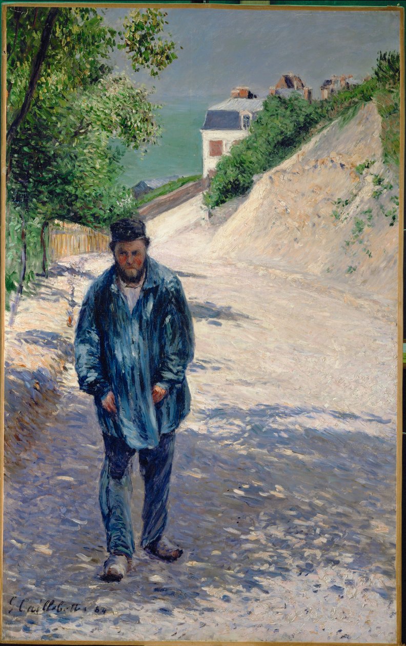 Ojciec Magloire na drodze między Saint-Clair i Etretat (olej na płótnie) autorstwa Gustave Caillebotte