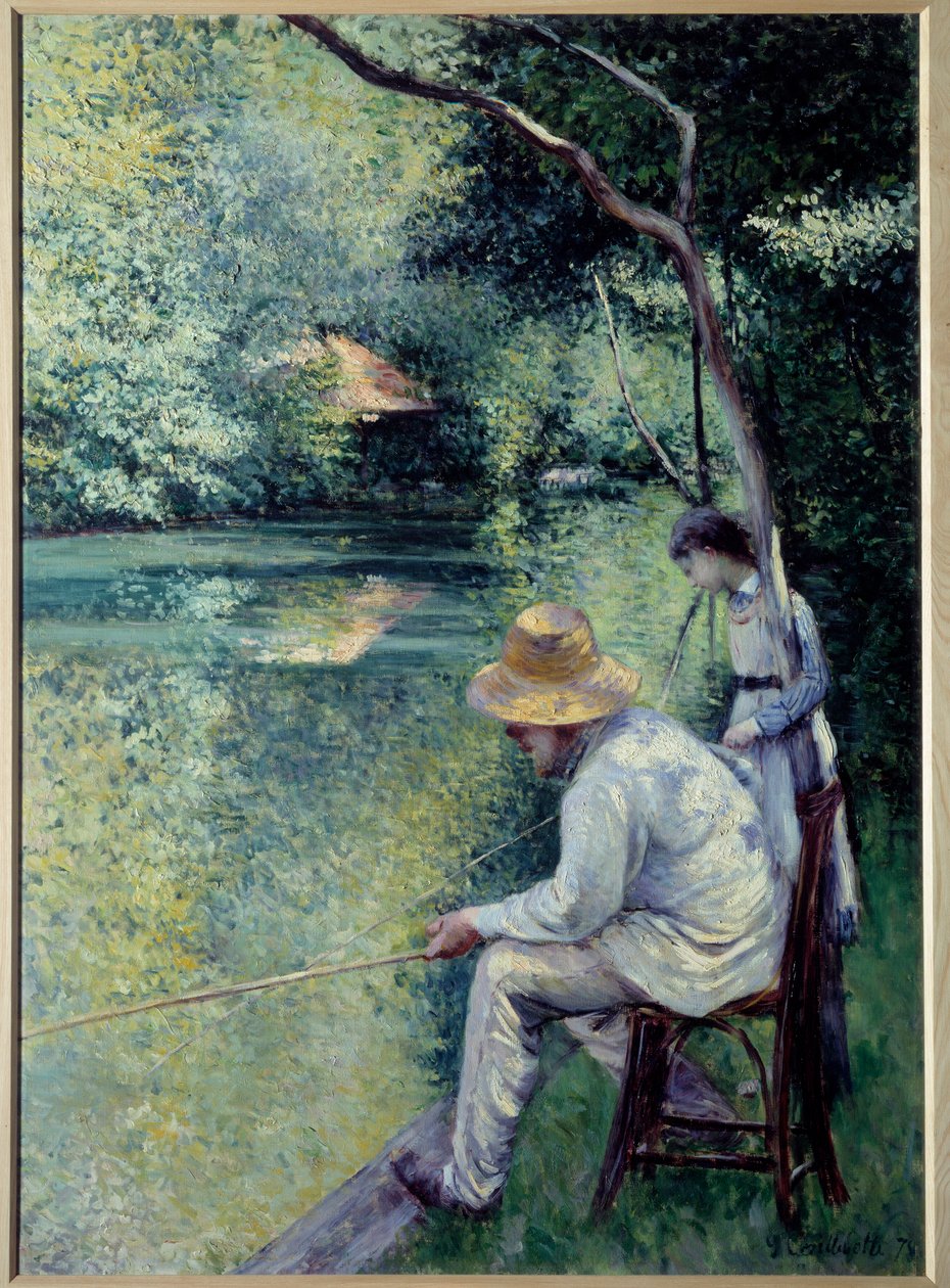 Wędkarstwo ma linię. Obraz Gustave Caillebotte (1848-1894) autorstwa Gustave Caillebotte