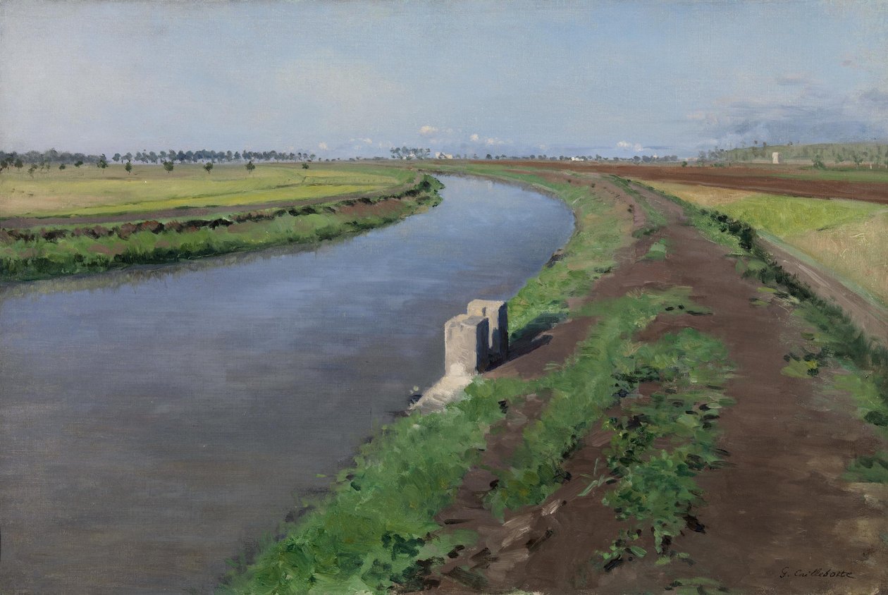 Francuski:  Bord de canal, près de Naples Brzegi kanału, niedaleko Neapolu autorstwa Gustave Caillebotte