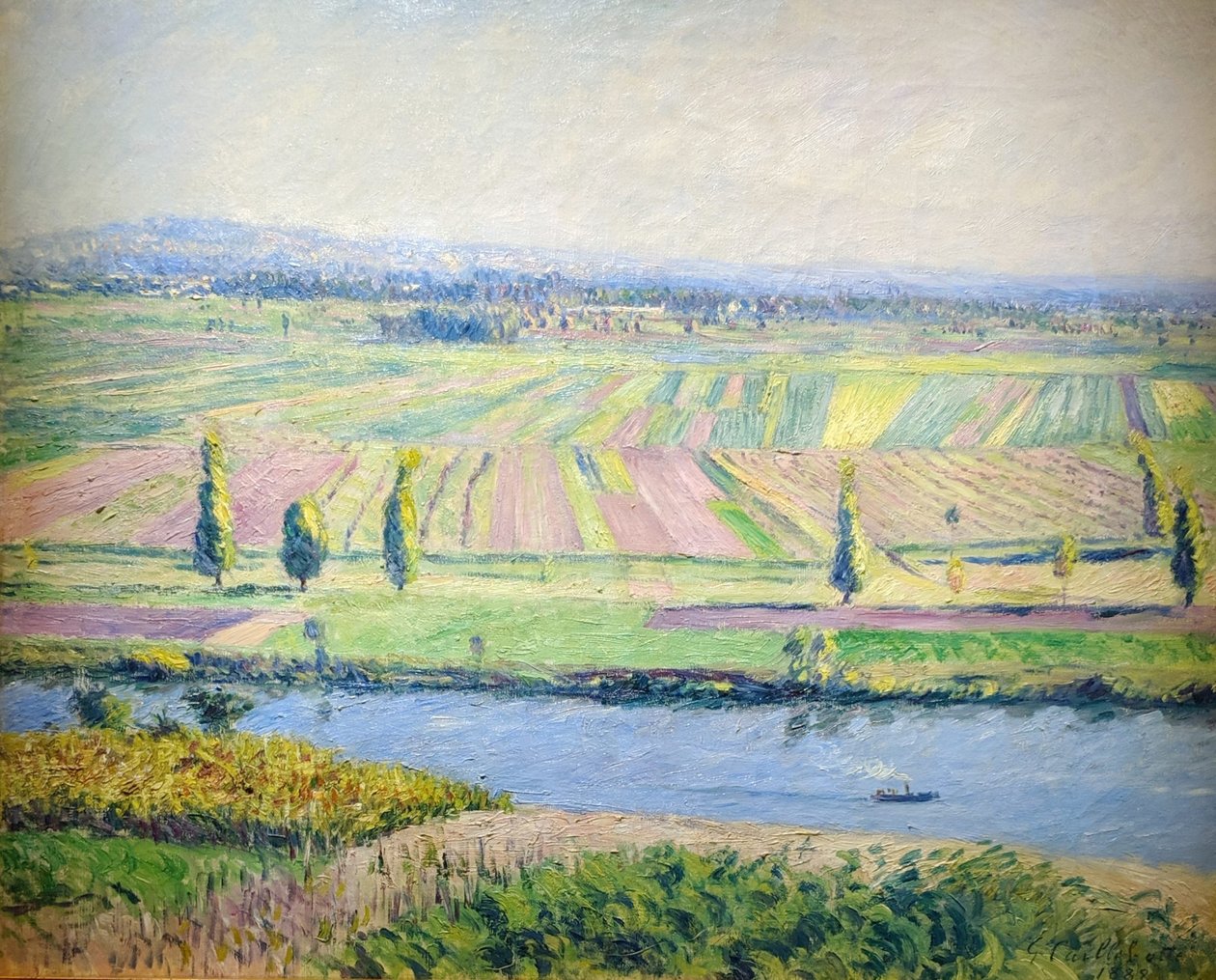 Francuski:  La Plaine de Gennevilliers Równina Gennevilliers ze wzgórz Argenteuil autorstwa Gustave Caillebotte