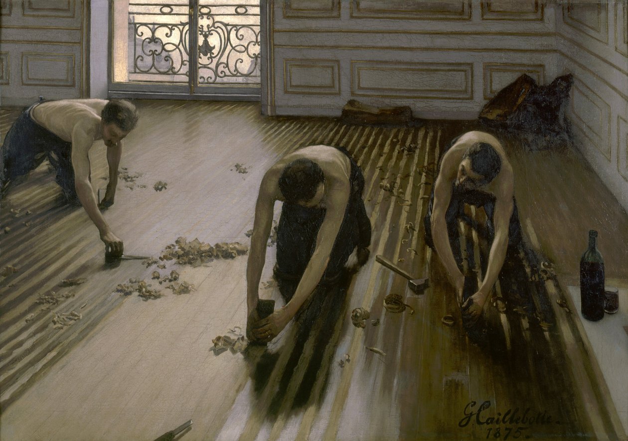 Francuski: Les planoteurs de parquet Parquet planers autorstwa Gustave Caillebotte