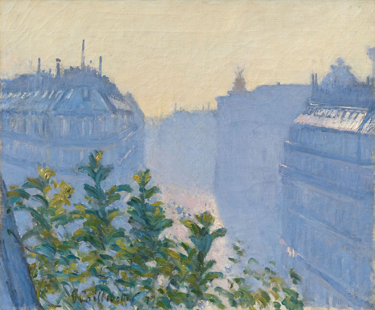 Niemiecki:  Rue Halévy, Blick von einem Balkon Rue Halévy, Widok z balkonu autorstwa Gustave Caillebotte