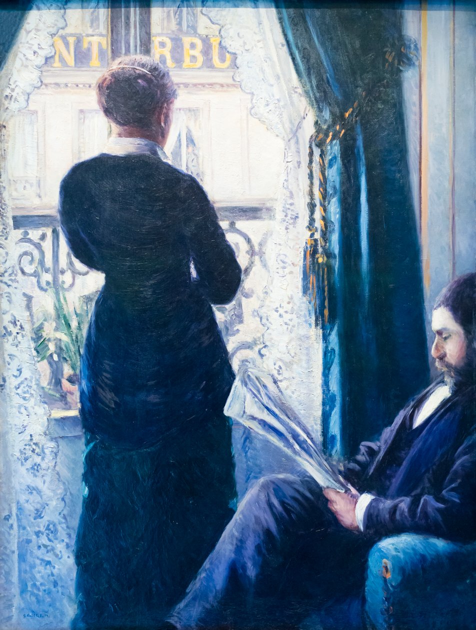 Interior, mulher à janela, c. 1880 (óleo sobre tela) polonês autorstwa Gustave Caillebotte