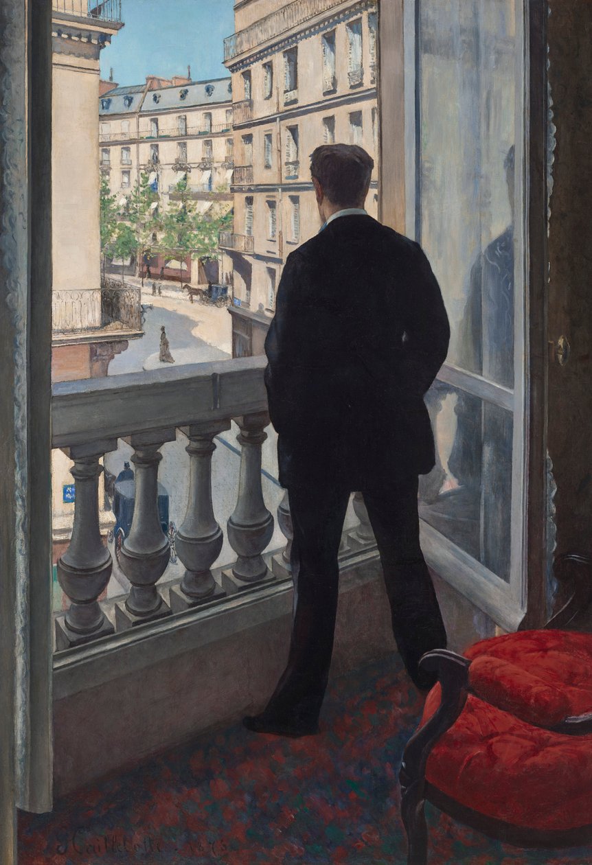 Młody mężczyzna przy oknie autorstwa Gustave Caillebotte