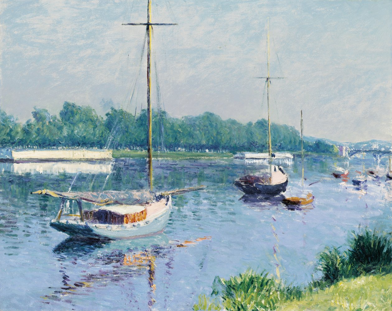 Jezioro Argenteuil; Basen Argenteuil, ok. 1882 r. autorstwa Gustave Caillebotte