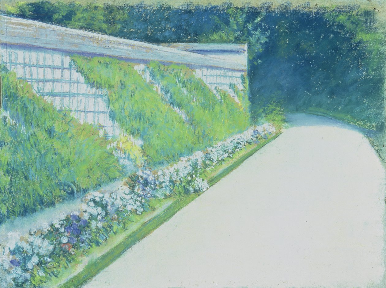 Ściana ogrodu warzywnego, Yerres autorstwa Gustave Caillebotte