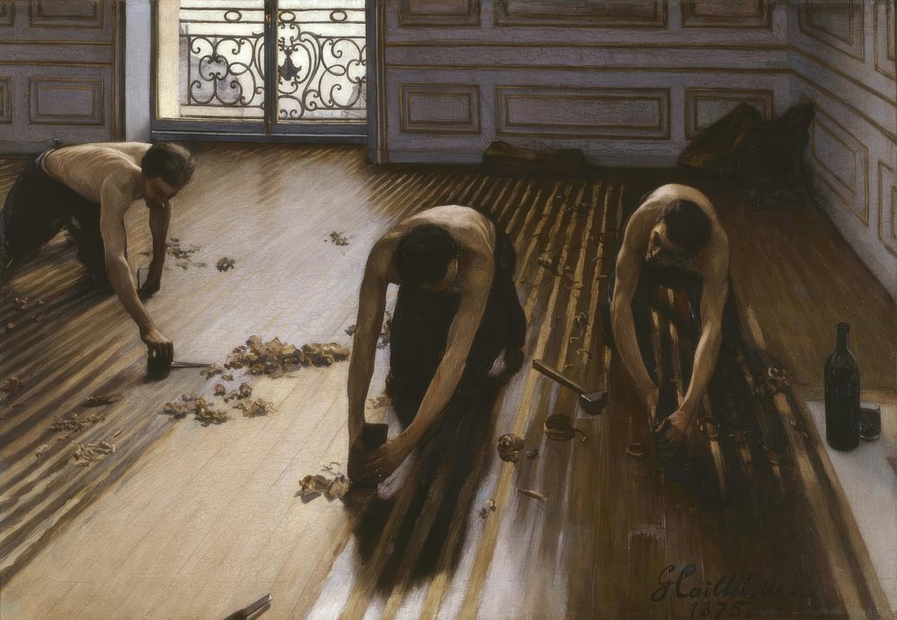 Strugarki podłogowe autorstwa Gustave Caillebotte