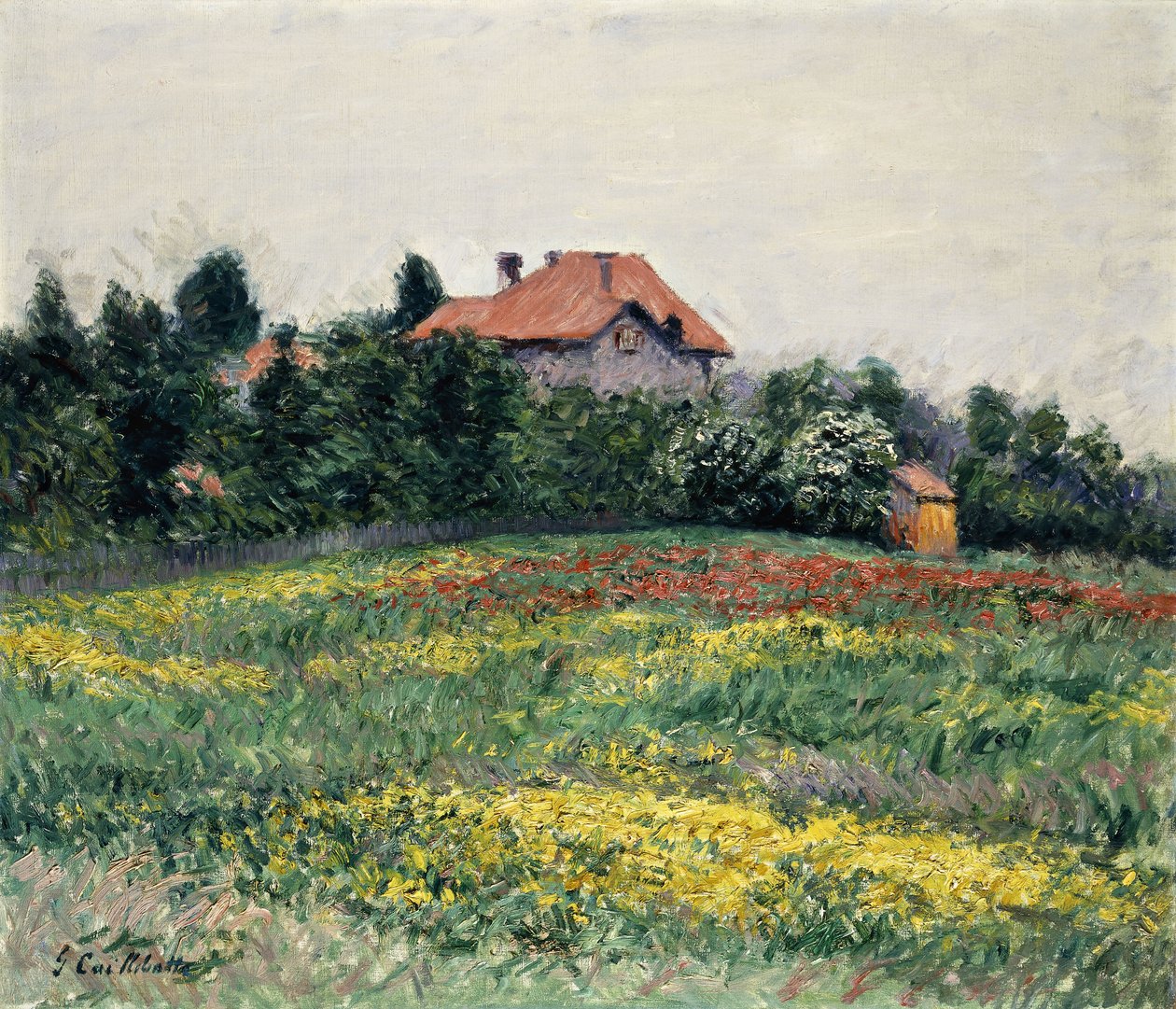 Wieś Normandii; Krajobraz w Normandii, 1884 autorstwa Gustave Caillebotte