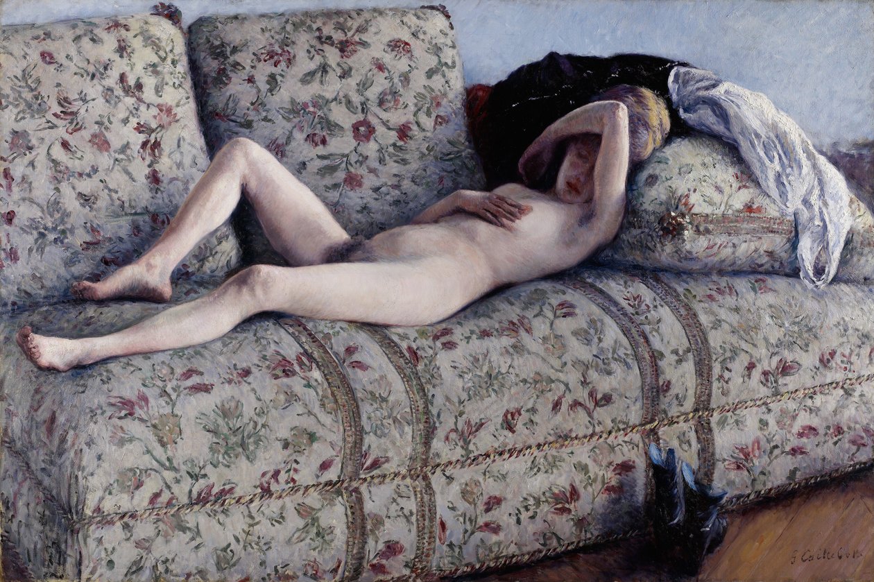 Akt na kanapie autorstwa Gustave Caillebotte