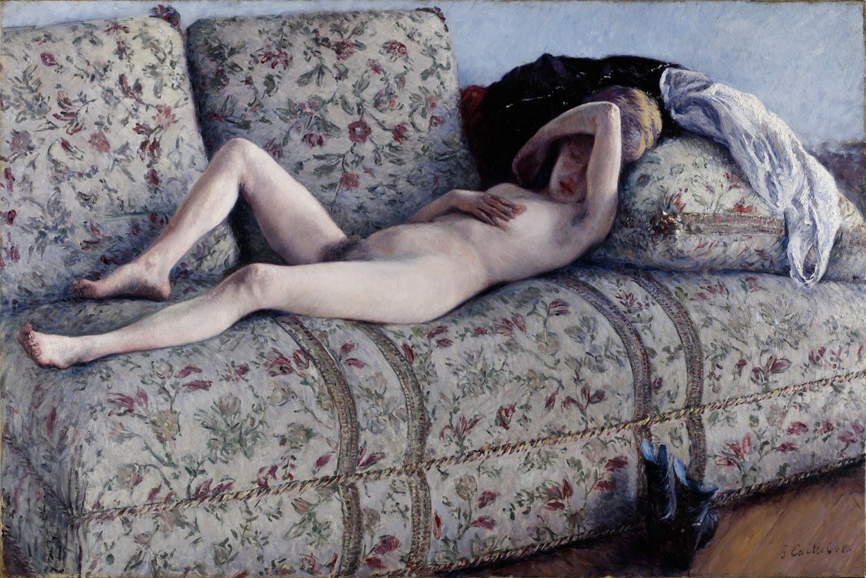 Akt na kanapie autorstwa Gustave Caillebotte