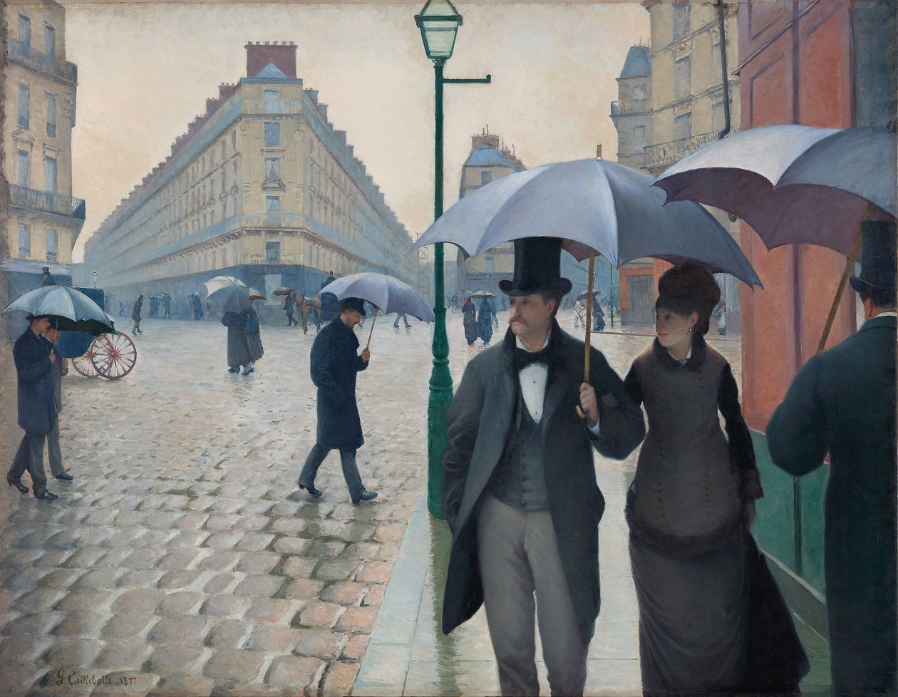 Ulica Paryska, Deszczowy Dzień autorstwa Gustave Caillebotte