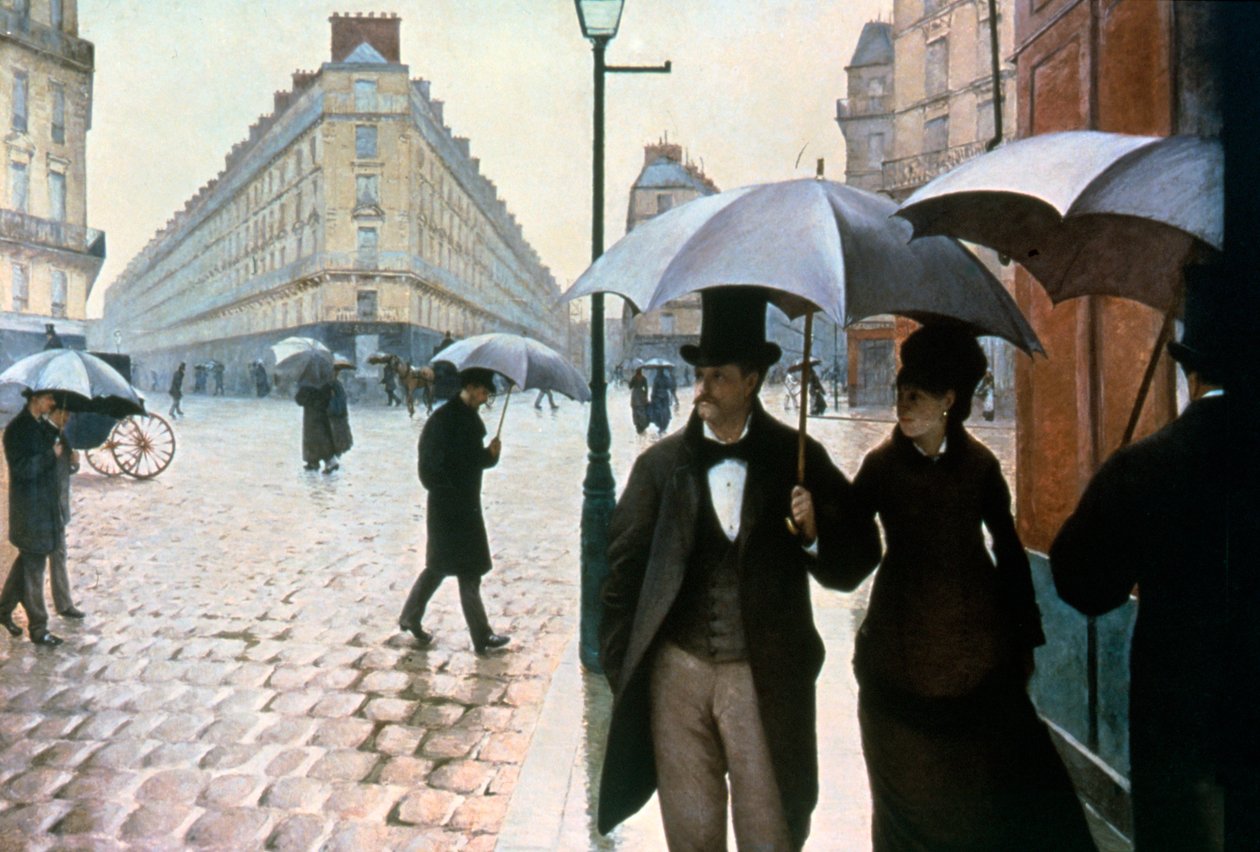 „Ulica Paryża w deszczową pogodę”, 1877. autorstwa Gustave Caillebotte