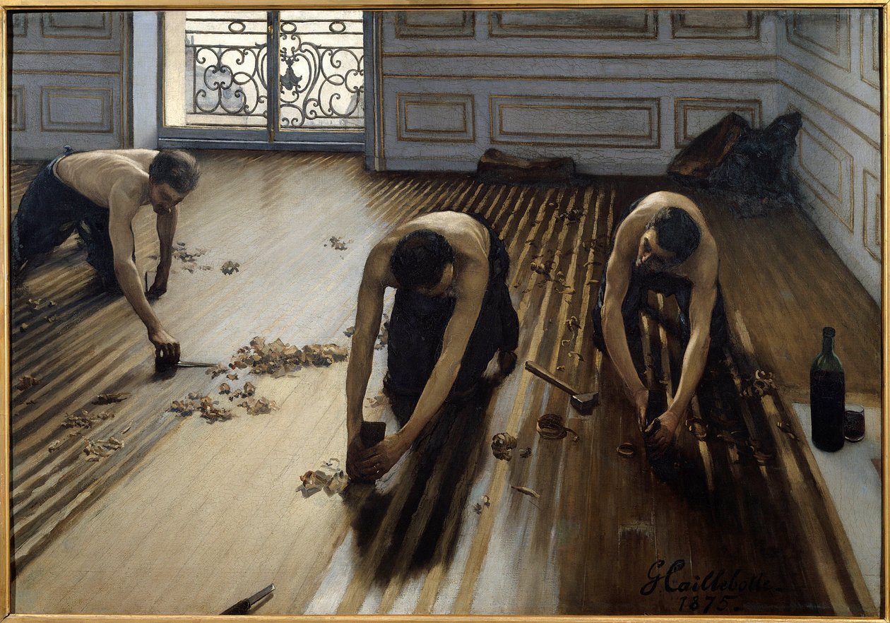 Płaski parkiet autorstwa Gustave Caillebotte