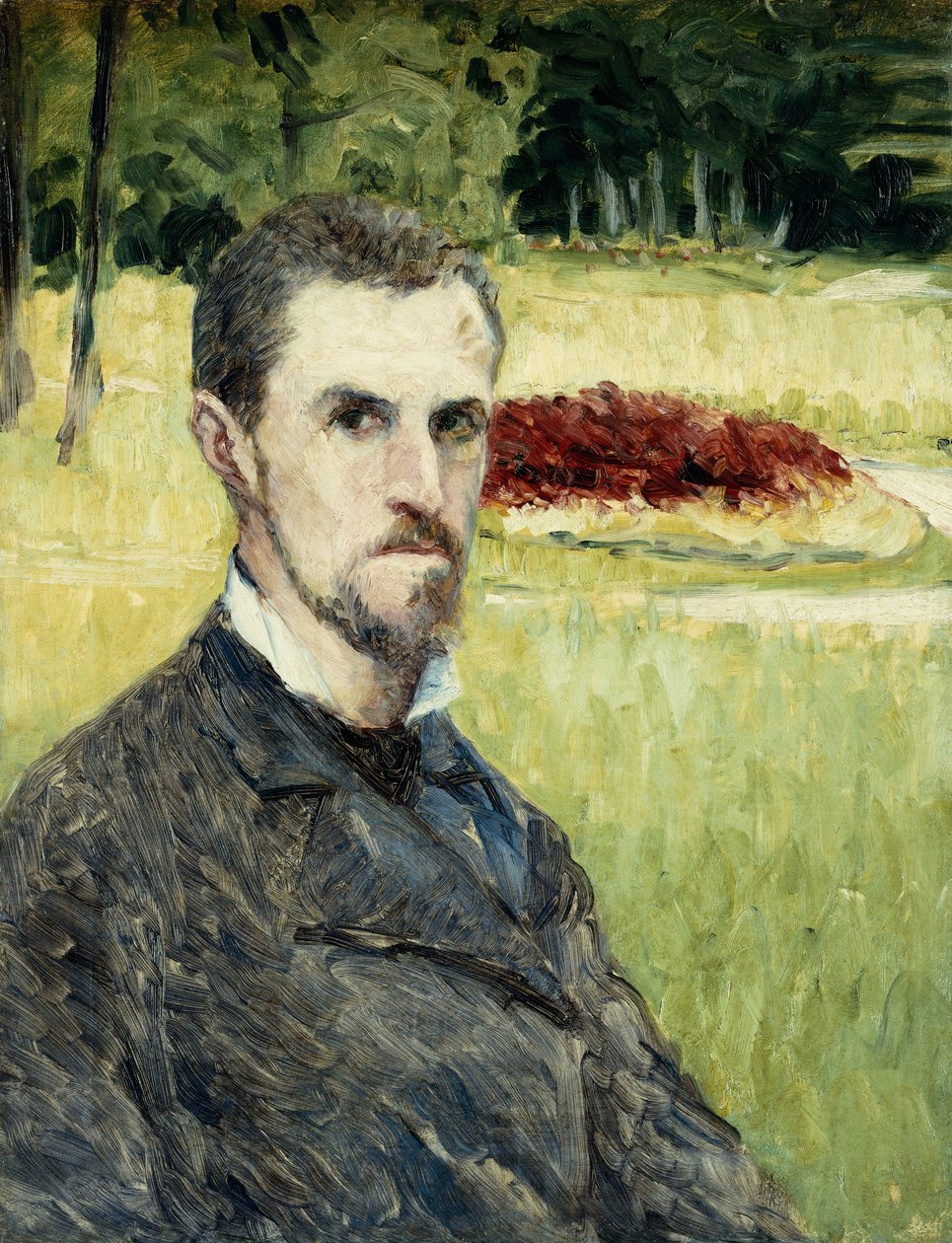 Portret samego artysty; Portret samego artysty, 1875-1877 autorstwa Gustave Caillebotte