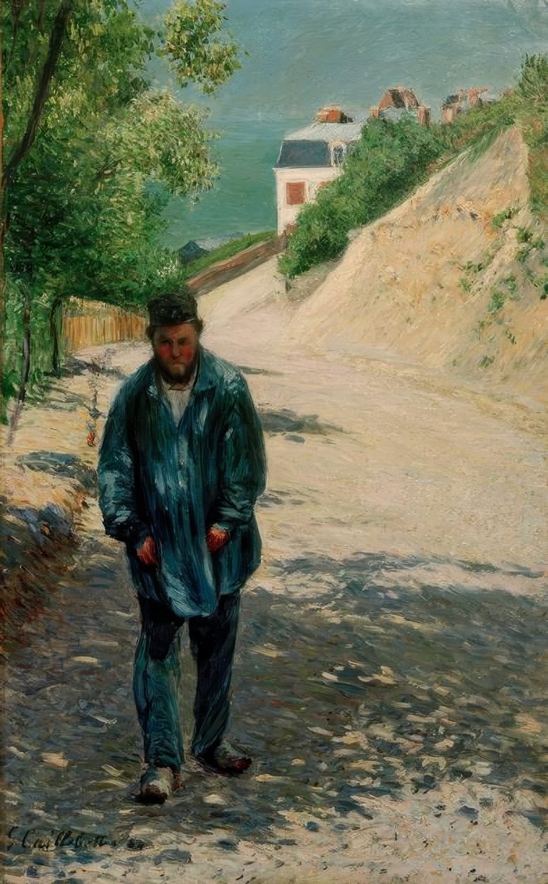 Père Magloire na drodze między Saint-Clair i Étretat autorstwa Gustave Caillebotte
