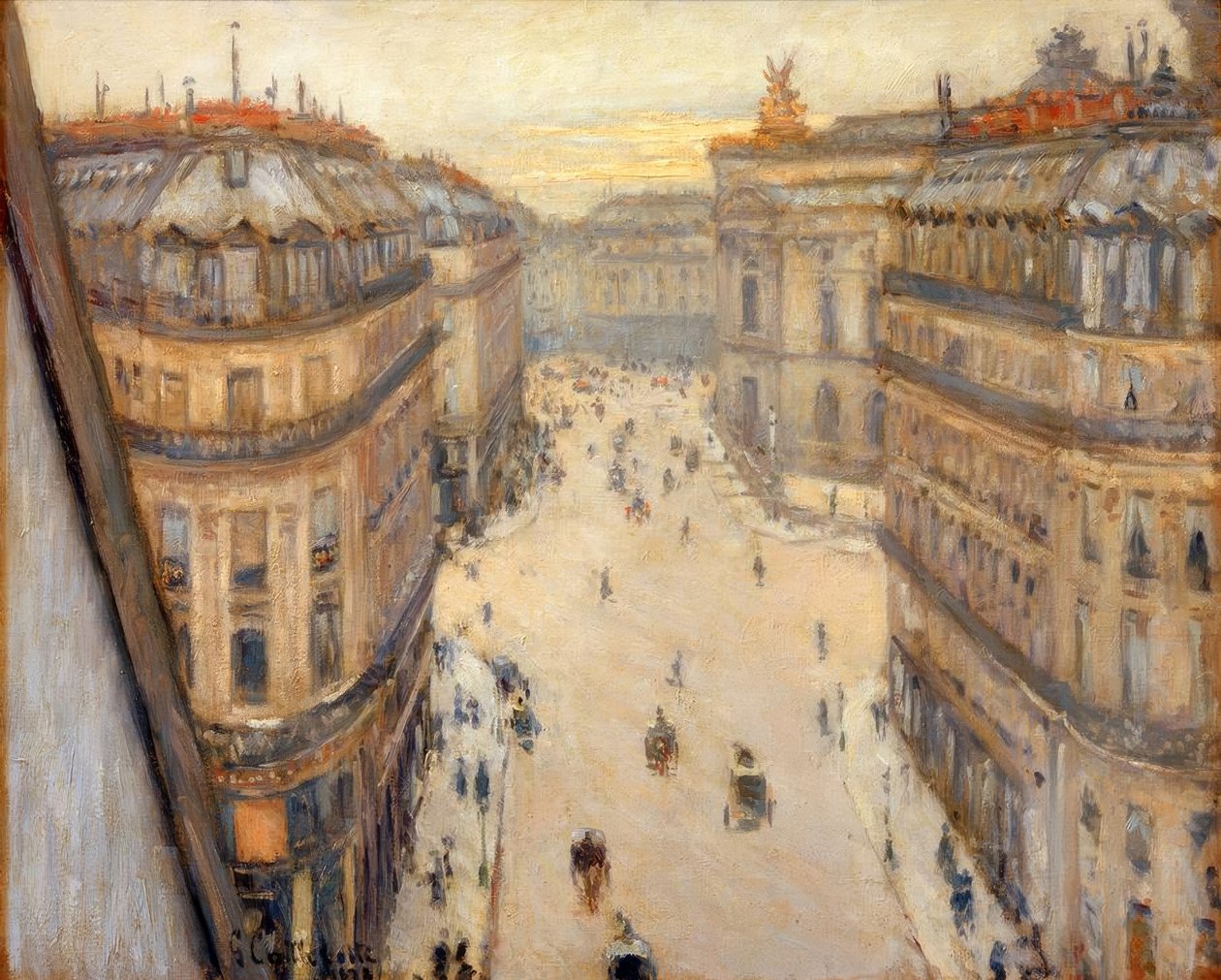 Rue Halévy, widok z szóstego piętra autorstwa Gustave Caillebotte