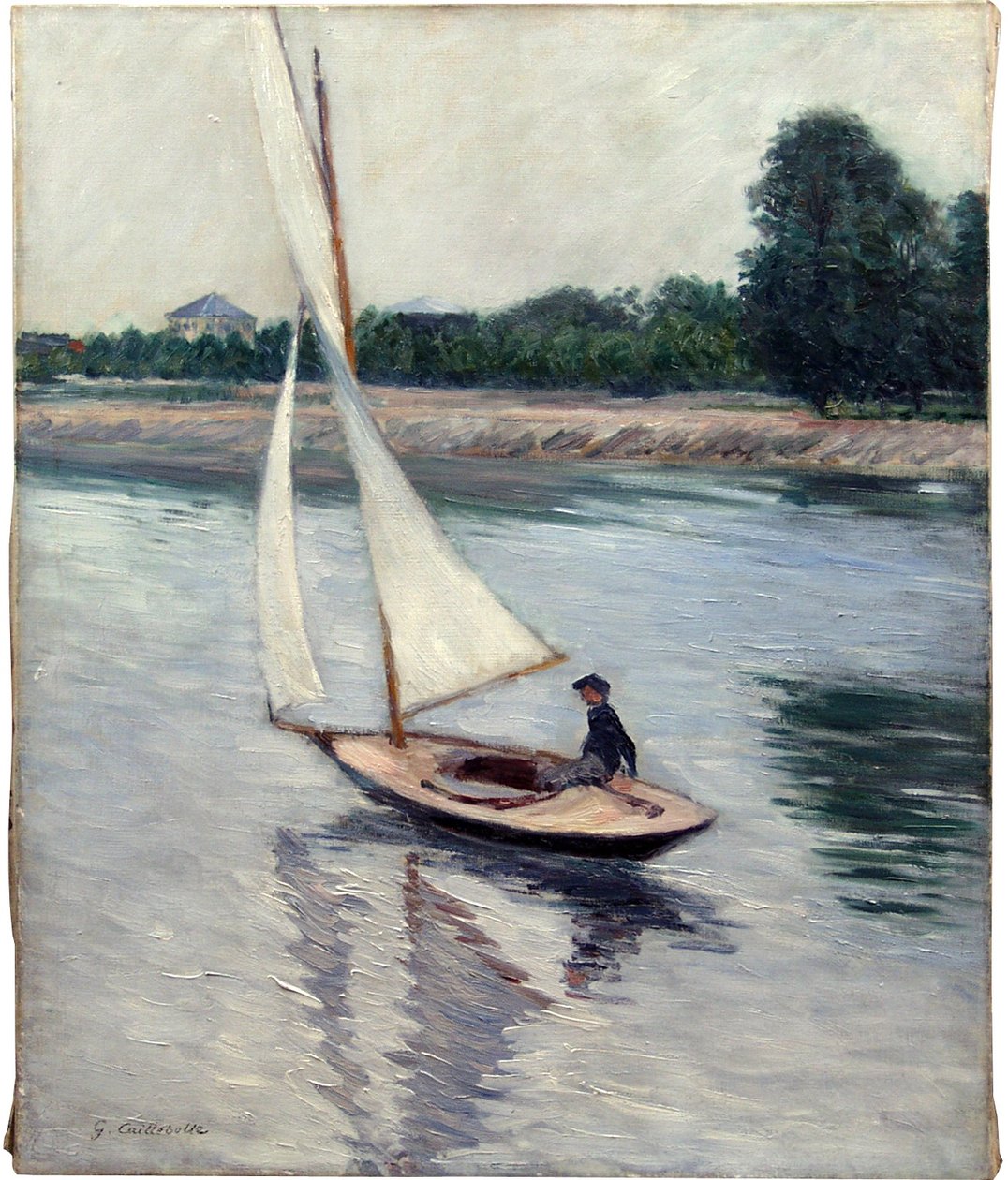 Żaglowiec na Sekwanie w Argenteuil autorstwa Gustave Caillebotte
