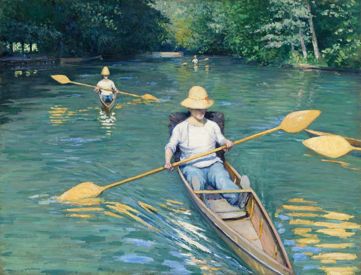 Skiffy autorstwa Gustave Caillebotte