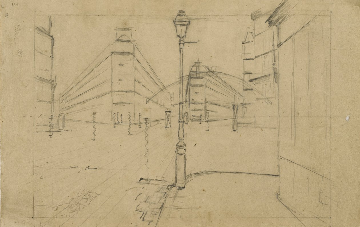 Studium na Paris Street, deszczowy dzień, 1877 r. autorstwa Gustave Caillebotte
