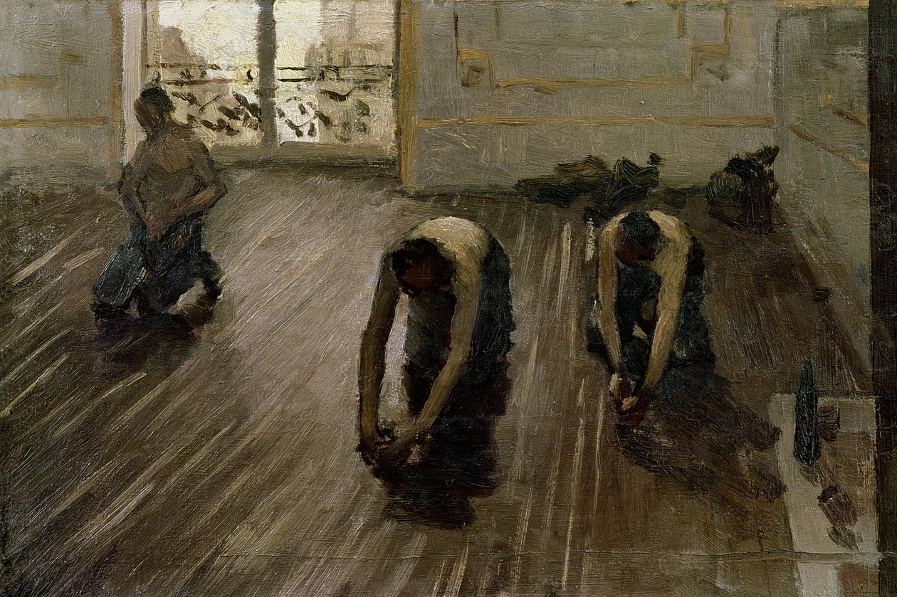 Studium do „Parkieterów”, 1875 r. autorstwa Gustave Caillebotte