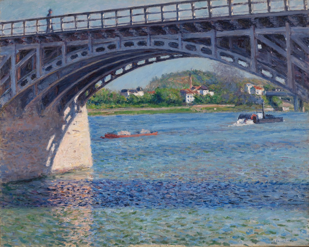 Most Argenteuil i Sekwana autorstwa Gustave Caillebotte