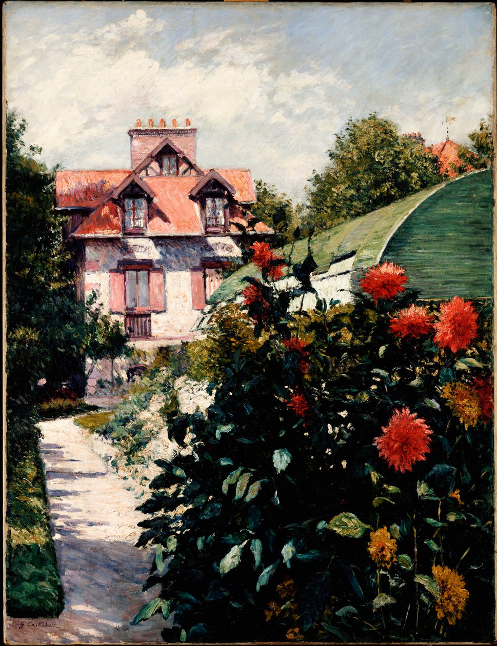 Dalie, Ogród Petit Gennevilliers, 1893 autorstwa Gustave Caillebotte