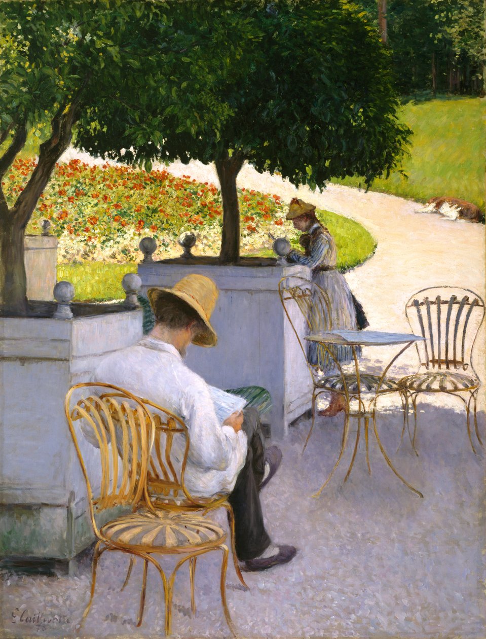 Drzewa pomarańczowe czyli brat artysty w swoim ogrodzie autorstwa Gustave Caillebotte