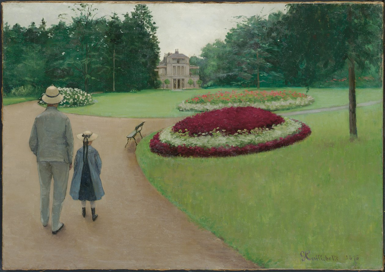 Park posiadłości Caillebotte w Yerres, 1875 autorstwa Gustave Caillebotte