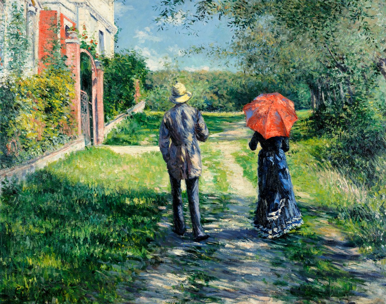 Ścieżka pod górę autorstwa Gustave Caillebotte