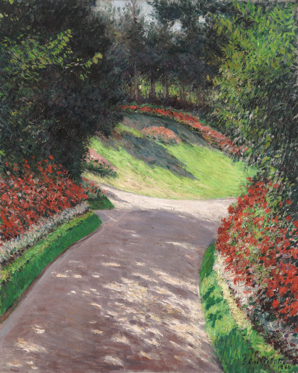 O caminho no Gardenpolish autorstwa Gustave Caillebotte
