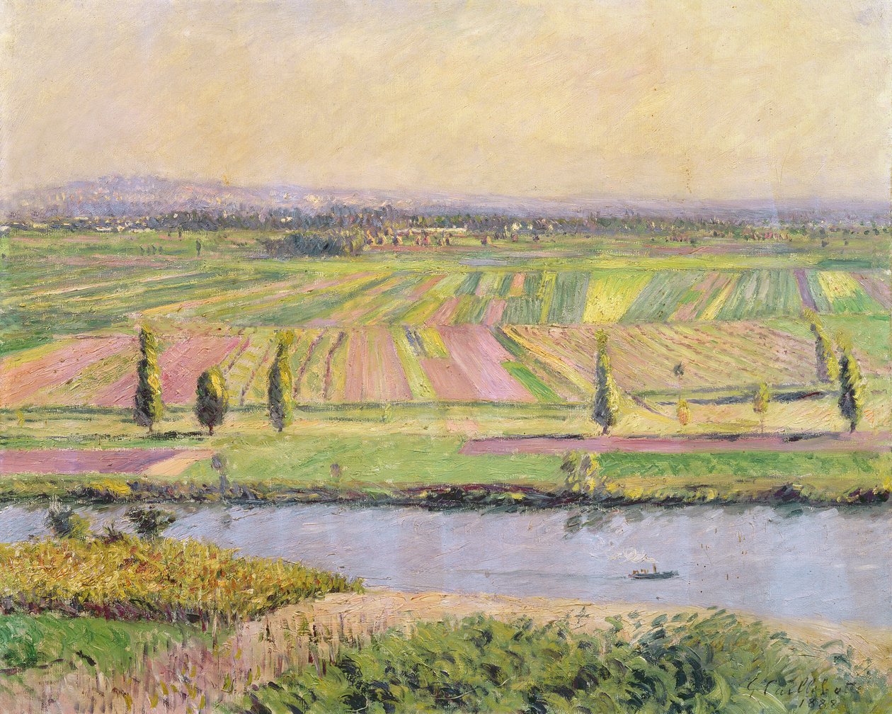 Równina Gennevilliers ze wzgórz Argenteuil, 1888 autorstwa Gustave Caillebotte