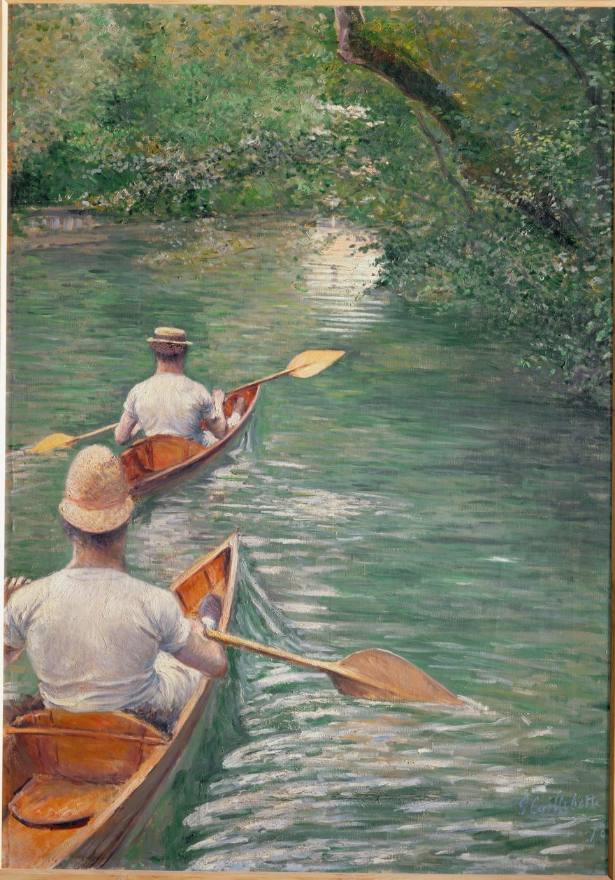 Kajaki (olej na płótnie) autorstwa Gustave Caillebotte