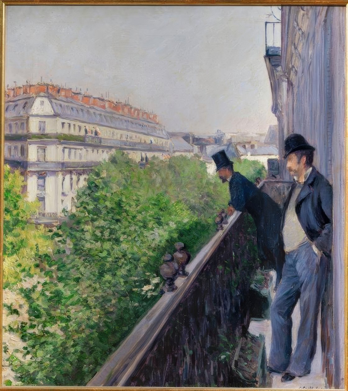 Balkon, Boulevard Haussmann autorstwa Gustave Caillebotte
