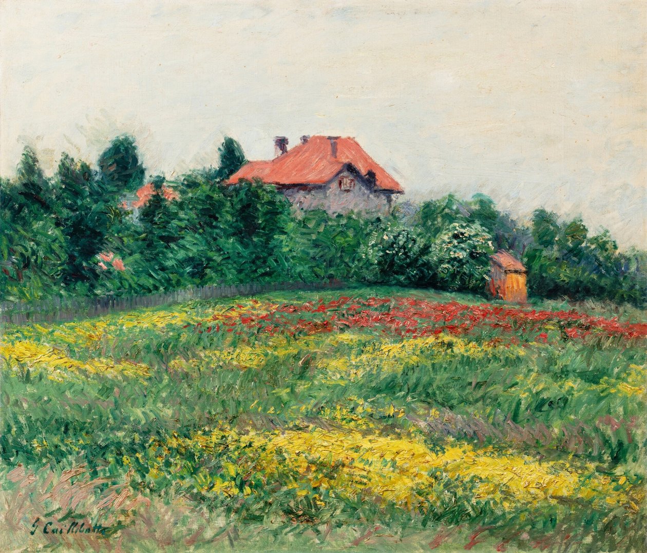 Dziki ogród w Le Petit Gennevilliers autorstwa Gustave Caillebotte