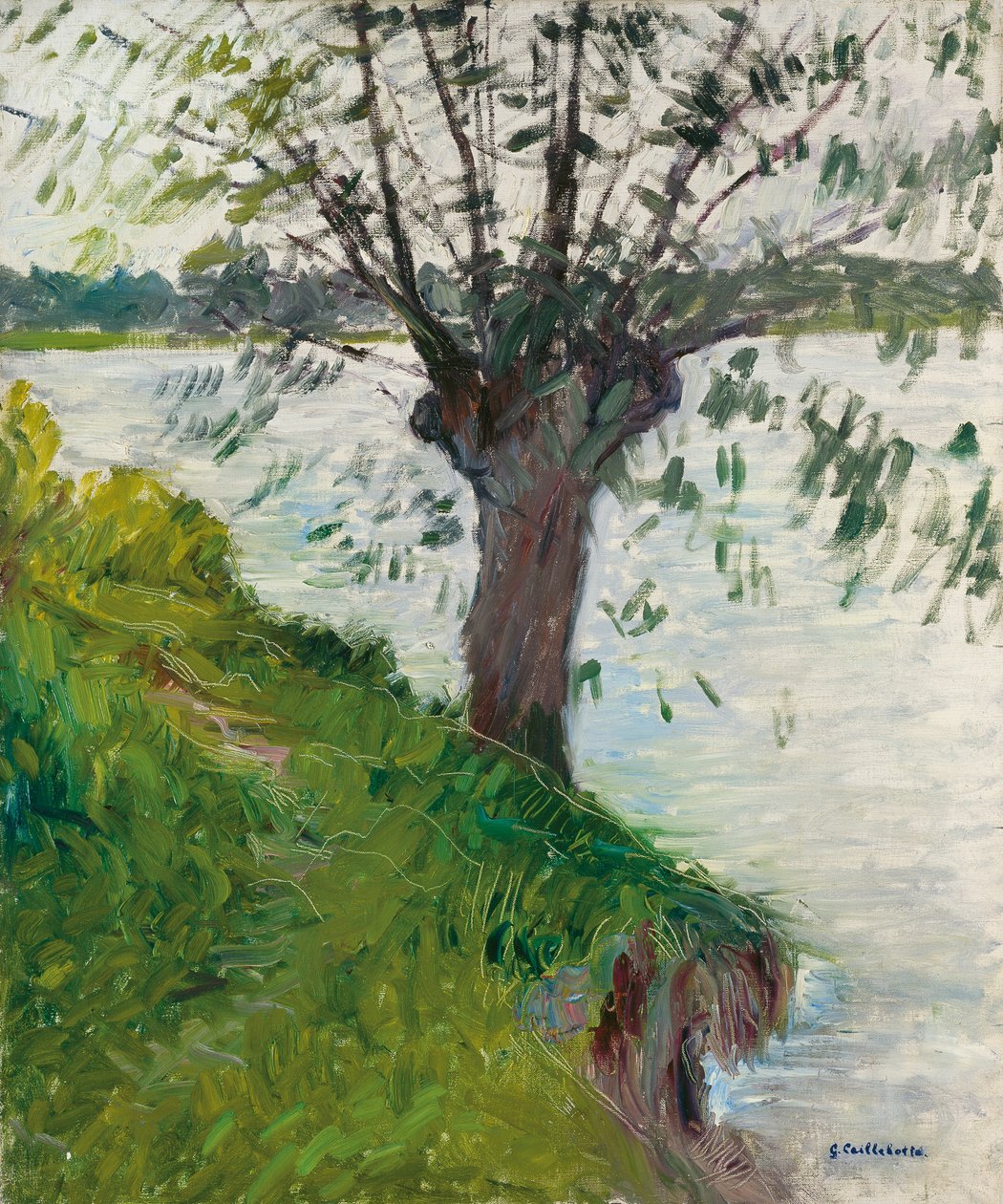 Wierzba nad rzeką; Saule au bord de la riviere, ok. 1930 r. 1891 autorstwa Gustave Caillebotte