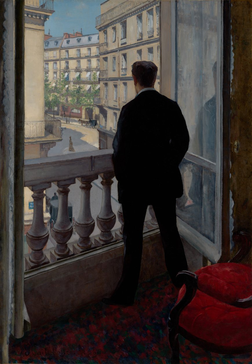 Młody mężczyzna przy oknie autorstwa Gustave Caillebotte