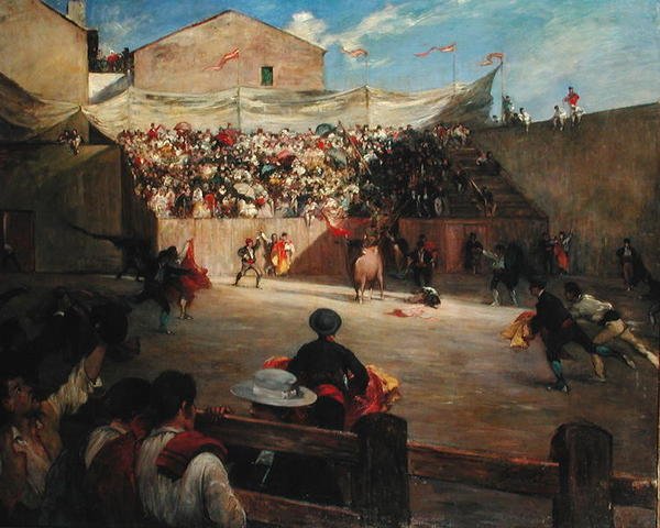 Walka szkoleniowa na Biskajach, 1888 r. autorstwa Gustave Colin