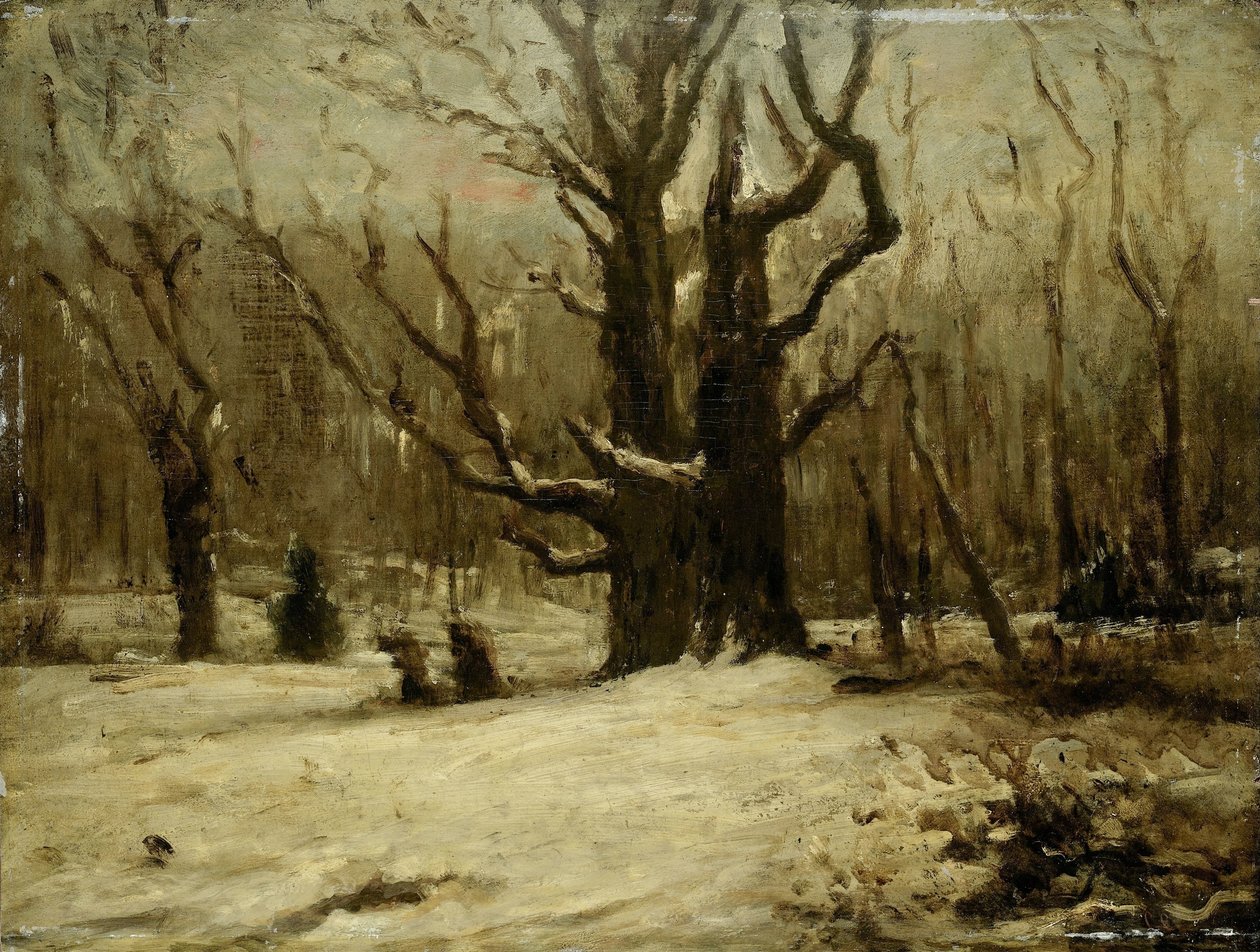 Zimowy krajobraz autorstwa Gustave Courbet (attributed to)