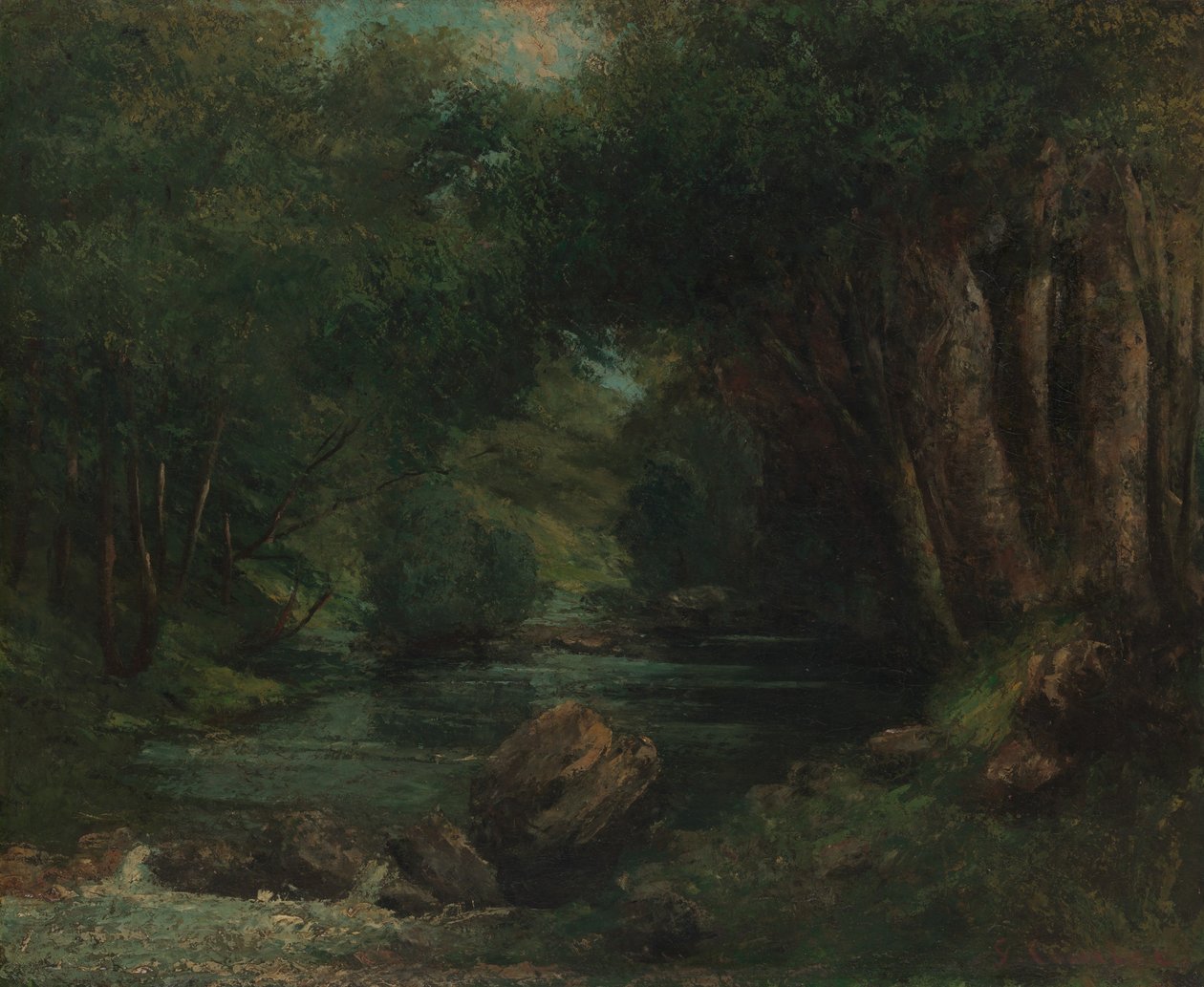 Leśny strumyk, ca. 1868-77. autorstwa Gustave Courbet