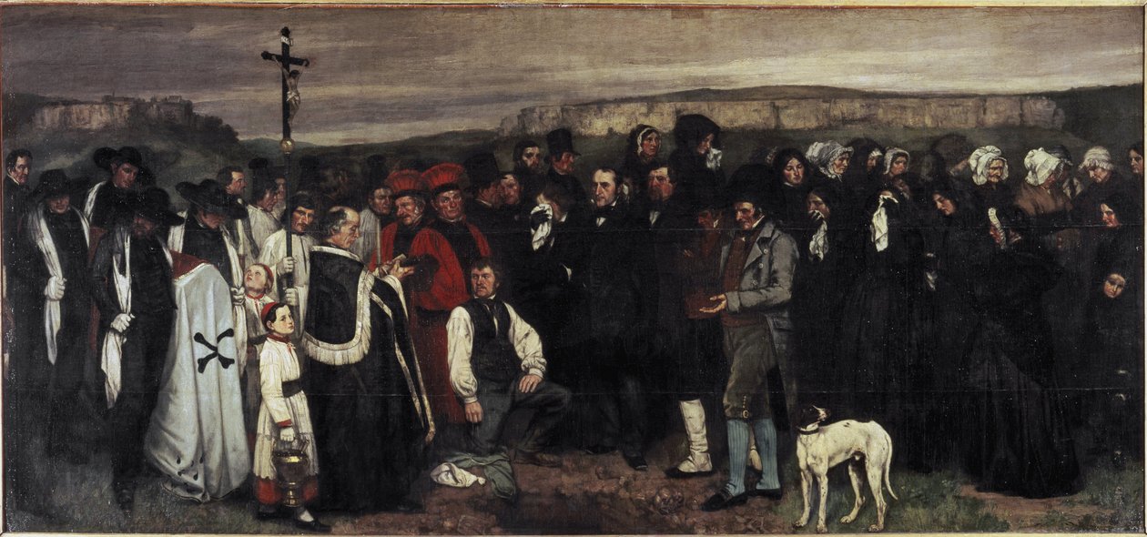 Pogrzeb w Ornans - Olej na płótnie autorstwa Gustave Courbet