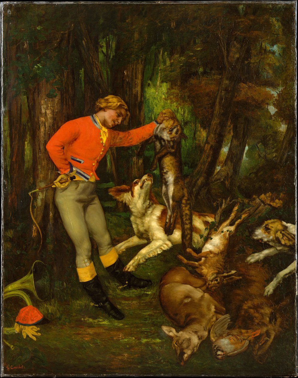 Po polowaniu autorstwa Gustave Courbet