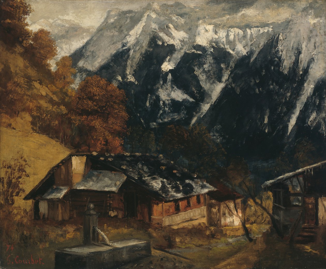 Scena alpejska, 1874. autorstwa Gustave Courbet