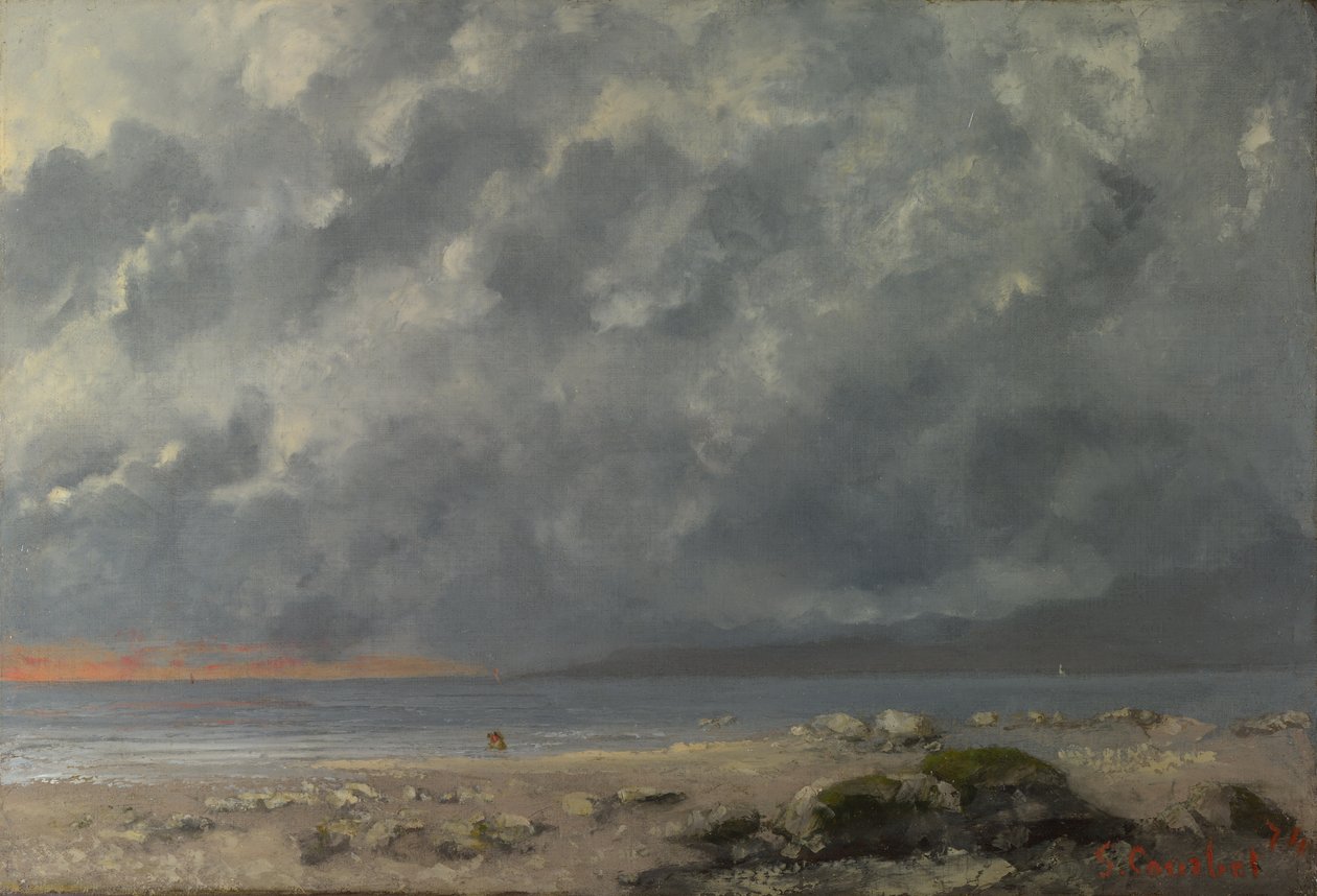 Scena na plaży autorstwa Gustave Courbet