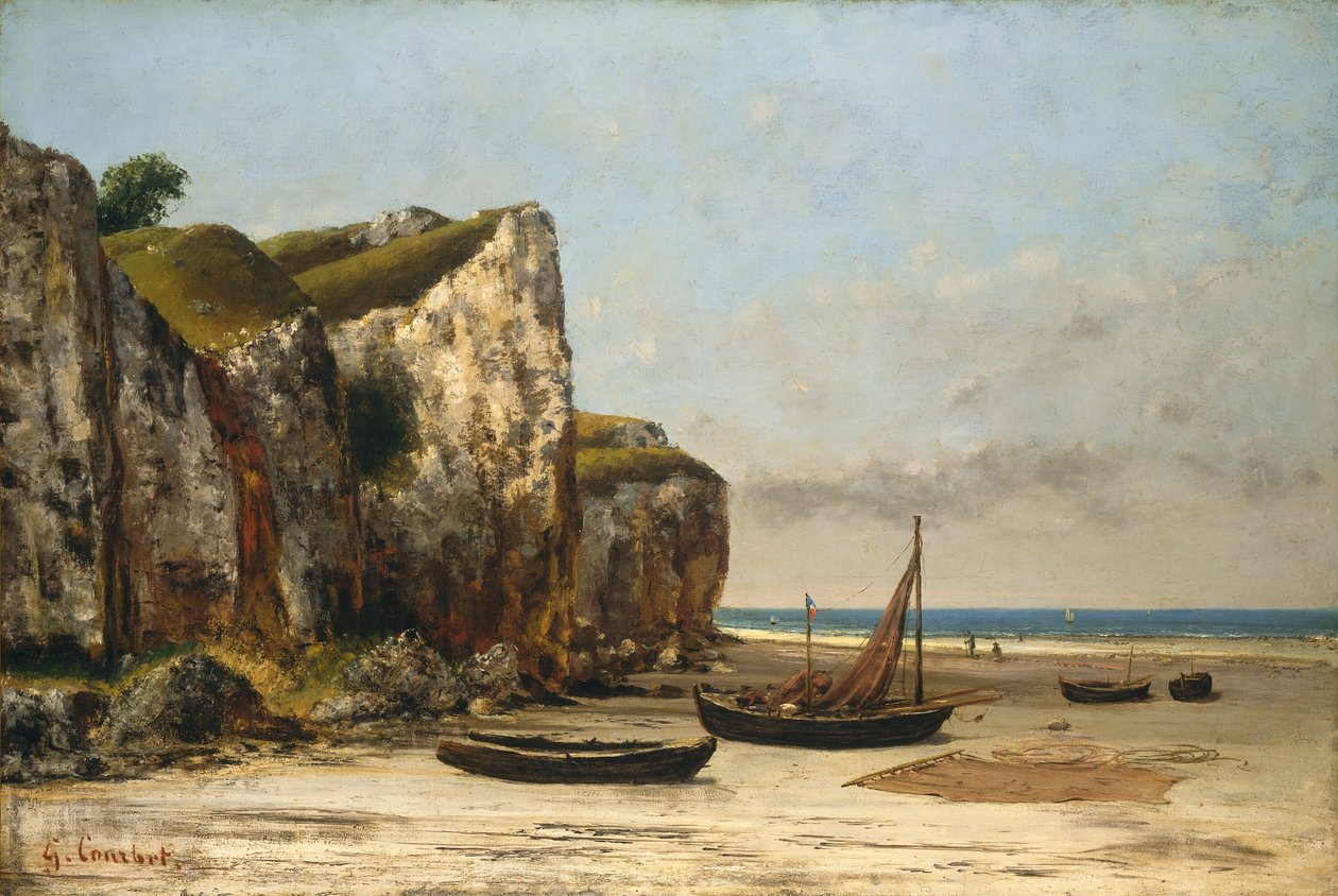 Plaża w Normandii autorstwa Gustave Courbet