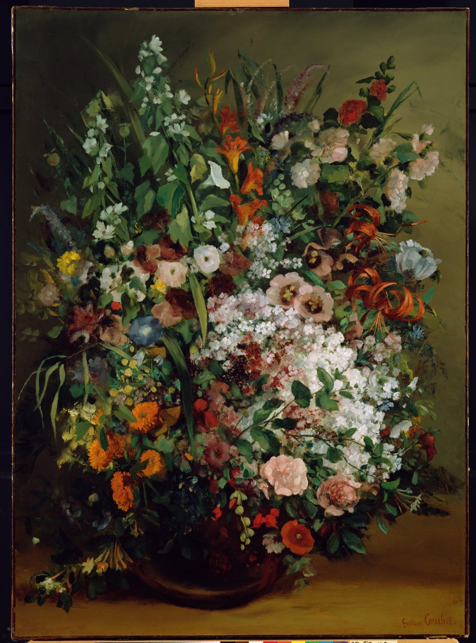 Bukiet kwiatów w wazonie autorstwa Gustave Courbet